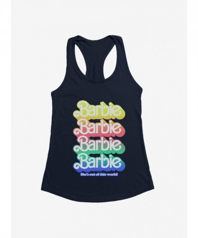 Barbie Pastel Rainbow She's Out of This World Graphic Tee for Girls