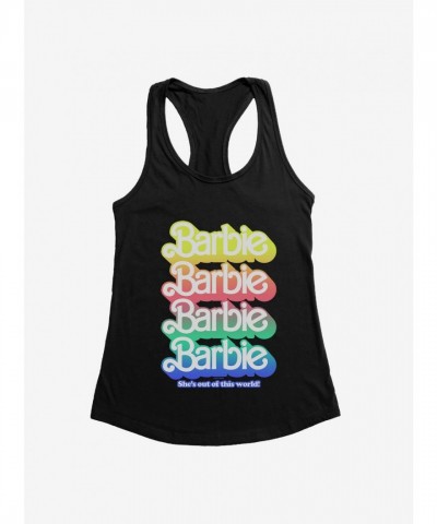 Barbie Pastel Rainbow She's Out of This World Graphic Tee for Girls