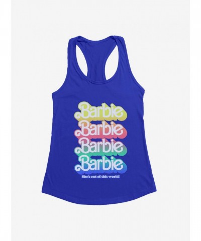 Barbie Pastel Rainbow She's Out of This World Graphic Tee for Girls