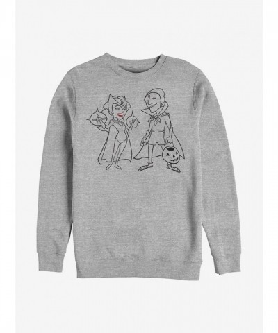 Marvel WandaVision Unisex Crew Sweatshirt in Grey