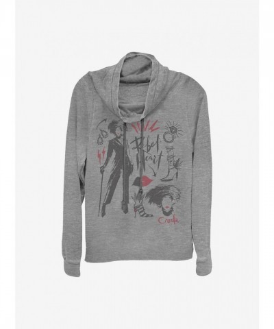 Disney Cruella Grey Cowl Neck Sweatshirt for Girls
