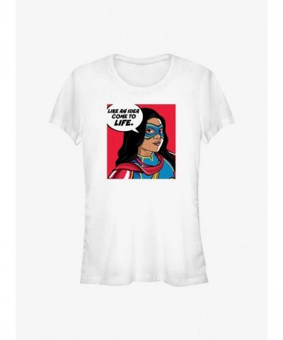 Marvel Ms. Marvel Girls Lightweight Cotton Tee - White