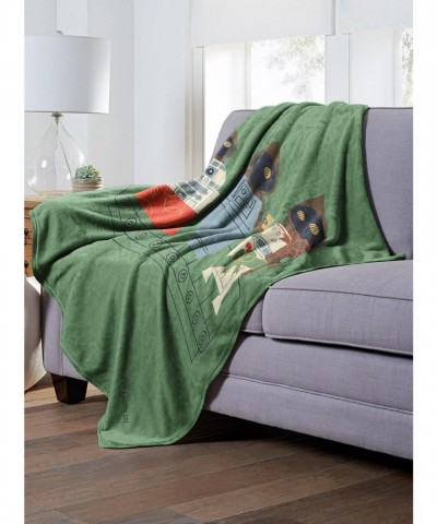 Star Wars Silk Touch Throw Blanket by The Northwest - Green Droids Design