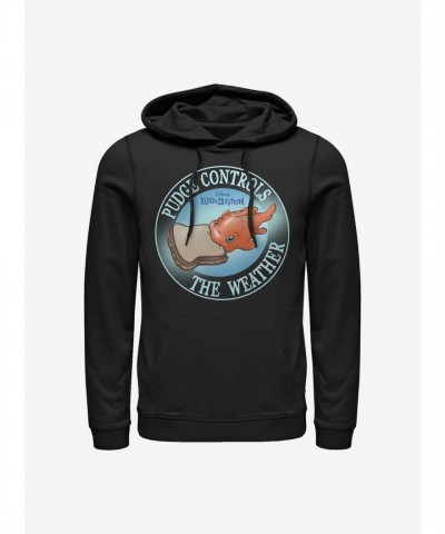 Disney Lilo & Stitch Pudge Weather Hoodie for Men - Black