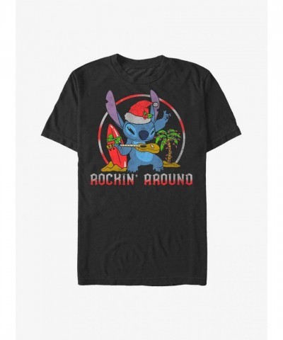 Disney Lilo & Stitch Rockin' Around Unisex T-Shirt - Black