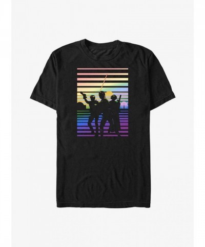 Star Wars Sunset Pride T-Shirt for Men - Comfortable Black Cotton