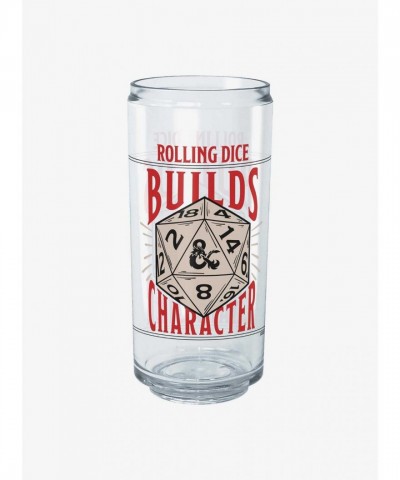 Dungeons & Dragons Character Can Cup with Clear Rolling Dice
