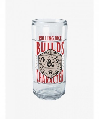 Dungeons & Dragons Character Can Cup with Clear Rolling Dice
