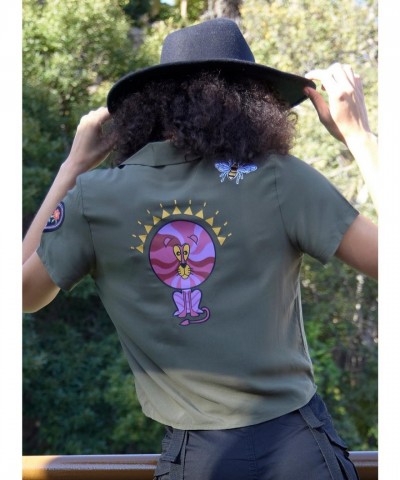 Her Universe Jurassic World Maisie Patches Tie-Front Girls Woven Shirt