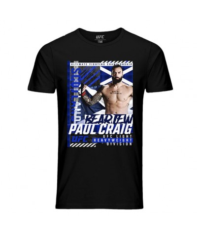 Men's Official UFC Paul "Bearjew" Craig Scotland Tee - Black
