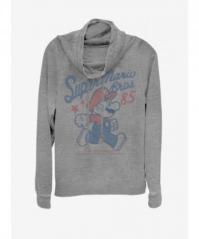Nintendo Great Girls Grey Cowl Neck Sweatshirt