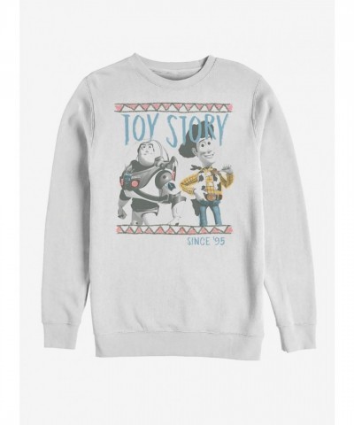 Disney Toy Story Pastel Buddies Men's White Sweatshirt