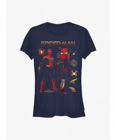 Marvel Girls No Way Home Spidey Tee - Junior Blue