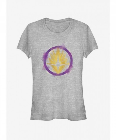 Marvel Guardians of the Galaxy Logo Fitted T-Shirt for Girls - Grey Heather