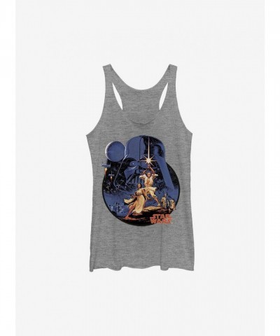 Star Wars Grey Vintage-Inspired Girls Tank Top