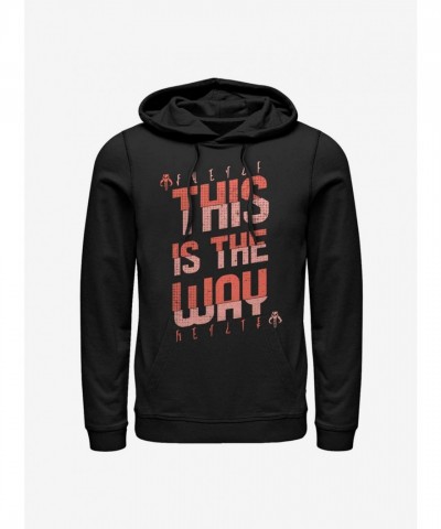 The Mandalorian Bold Text Hoodie - This Is The Way Black Men's