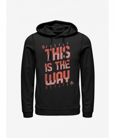 The Mandalorian Bold Text Hoodie - This Is The Way Black Men's