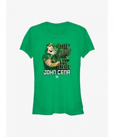 WWE John Cena The Champ Green T-Shirt for Girls